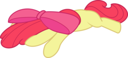 Size: 1024x466 | Tagged: safe, artist:rough-boulder, apple bloom, g4, faceplant, female, simple background, solo, transparent background, vector