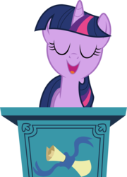 Size: 3515x4881 | Tagged: safe, artist:tomfraggle, part of a set, twilight sparkle, g4, female, podium, simple background, solo, transparent background, vector