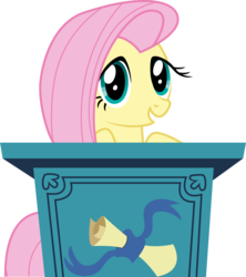 Size: 3515x3966 | Tagged: safe, artist:tomfraggle, part of a set, fluttershy, applebuck season, g4, female, high res, podium, simple background, solo, transparent background, vector