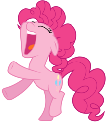 Size: 2800x3200 | Tagged: safe, artist:tomfraggle, pinkie pie, earth pony, pony, g4, the ticket master, female, high res, simple background, solo, transparent background, vector