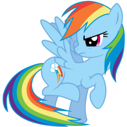 Size: 3100x3100 | Tagged: safe, artist:tomfraggle, rainbow dash, g4, female, high res, simple background, solo, transparent background, vector