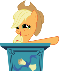 Size: 4095x4895 | Tagged: safe, artist:tomfraggle, part of a set, applejack, g4, absurd resolution, female, podium, simple background, solo, transparent background, vector