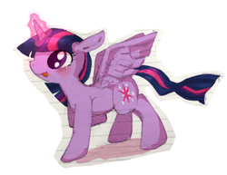 Size: 400x309 | Tagged: safe, artist:youhoujou, twilight sparkle, alicorn, pony, g4, cute, female, mare, pixiv, solo, twiabetes, twilight sparkle (alicorn)