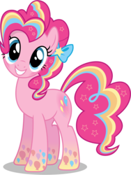 Size: 6000x8000 | Tagged: safe, artist:caliazian, pinkie pie, g4, twilight's kingdom, .ai available, absurd resolution, cute, female, let the rainbow remind you, looking at you, rainbow power, simple background, smiling, solo, transparent background, vector