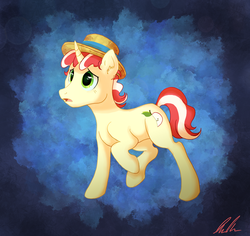 Size: 1059x1000 | Tagged: safe, artist:c-puff, flim, pony, unicorn, g4, horn, male, missing accessory, solo, stallion