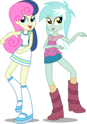 Size: 2106x3000 | Tagged: dead source, safe, artist:katequantum, bon bon, lyra heartstrings, sweetie drops, equestria girls, g4, my little pony equestria girls: rainbow rocks, duo, high res, simple background, transparent background, vector