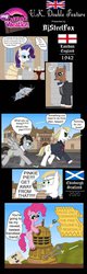 Size: 1024x3213 | Tagged: safe, artist:djsteelfox, doctor whooves, pinkie pie, rarity, time turner, earth pony, pegasus, pony, unicorn, ask discorded whooves, g4, dalek, discord whooves, doctor who, england, ponified, scotland, self ponidox, the doctor, timelord ponidox, united kingdom, winston churchill
