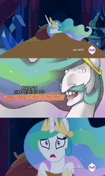 Size: 851x1425 | Tagged: safe, princess celestia, g4, celestia's nightmare, exploitable meme, hotblooded pinkie pie, meme, nigel thornberry, nightmare, sleeping