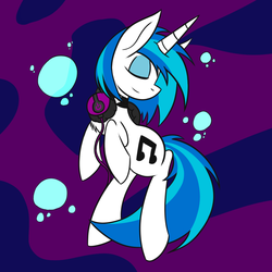 Size: 1024x1024 | Tagged: safe, artist:metalaura, dj pon-3, vinyl scratch, pony, unicorn, g4, female, headphones, mare, solo