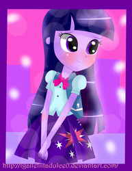 Size: 3000x3894 | Tagged: safe, artist:vixelzf, twilight sparkle, equestria girls, g4, blushing, clothes, high res, skirt, twilight sparkle's skirt