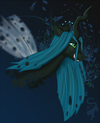 Size: 700x856 | Tagged: safe, artist:khnite, queen chrysalis, changeling, changeling queen, g4, crown, female, jewelry, regalia, solo