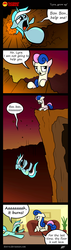 Size: 764x2686 | Tagged: safe, artist:dori-to, bon bon, lyra heartstrings, sweetie drops, g4, bon bon is not amused, cliff, comic, lava, the floor is lava