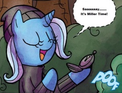 Size: 582x443 | Tagged: safe, idw, trixie, g4, atop the fourth wall, frank miller, linkara, pocket watch