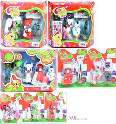 Size: 634x676 | Tagged: safe, applejack, g4, bootleg, chilly (doc mcstuffins), christmas, clown nose, doc mcstuffins, fake, fun lovely pony, red nose, snowman, toy