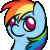 Size: 50x50 | Tagged: safe, artist:mondlichtkatze, rainbow dash, g4, animated, female, gif, gif for breezies, icon, picture for breezies