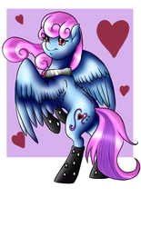 Size: 613x989 | Tagged: safe, artist:tardispony, oc, oc:lyrica, pegasus, pony, g4, badge, commission, con badge