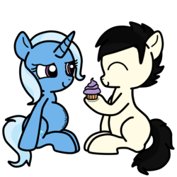 Size: 800x800 | Tagged: safe, artist:jolteongirl, trixie, oc, g4, pregnant