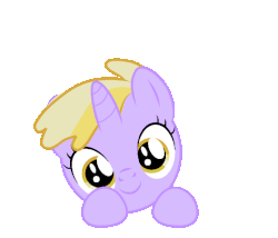 Size: 520x445 | Tagged: safe, artist:creshosk, dinky hooves, pony, unicorn, g4, animated, c:, cute, dinkabetes, female, filly, foal, looking at you, prone, smiling, solo