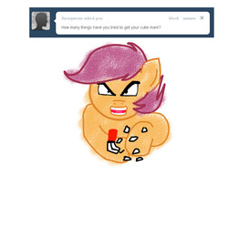 Size: 800x800 | Tagged: safe, scootaloo, g4, ask, female, solo, tumblr