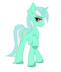 Size: 3833x4515 | Tagged: safe, artist:strachattack, lyra heartstrings, pony, unicorn, g4, absurd resolution, female, fluffy, mare, simple background, solo, transparent background, unshorn fetlocks, vector