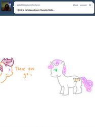 Size: 768x1024 | Tagged: safe, scootaloo, sweetie belle, g4, ask, tumblr