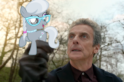 Size: 615x409 | Tagged: safe, silver spoon, g4, 1000 hours in gimp, doctor who, peter capaldi, robot of sherwood, twelfth doctor