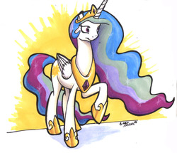 Size: 1842x1584 | Tagged: safe, artist:mattings, princess celestia, g4, female, solo