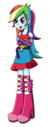 Size: 668x1724 | Tagged: safe, artist:drinkyourvegetable, rainbow dash, equestria girls, g4, boots, clothes, dress, fall formal outfits, female, simple background, skirt, solo, transparent background