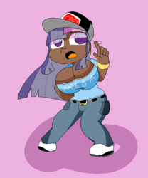 Size: 500x600 | Tagged: safe, artist:engine-no9, twilight sparkle, human, g4, breasts, busty twilight sparkle, dark skin, female, humanized, mega milk, meme, obey, solo