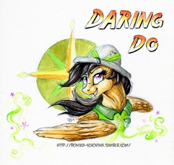 Size: 800x759 | Tagged: safe, artist:donika-schovina, daring do, g4, female, solo, traditional art