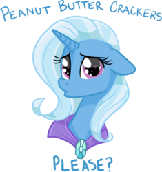 Size: 3128x3329 | Tagged: safe, artist:frostykat13, trixie, pony, unicorn, g4, duckface, female, high res, mare, peanut butter crackers, solo, that pony sure does love peanut butter crackers