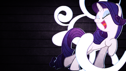 Size: 1920x1080 | Tagged: safe, artist:iphstich, artist:mesmoir, rarity, pony, unicorn, g4, eyes closed, female, mare, pose, solo, vector, wallpaper