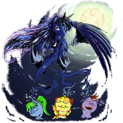 Size: 3000x3000 | Tagged: safe, artist:al-kpon, princess luna, oc, g4, dream, dream walker luna, dreamscape, high res, smiling