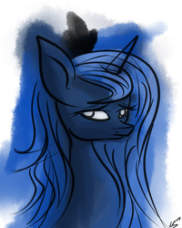 Size: 800x1000 | Tagged: safe, artist:novaspark, princess luna, g4, female, solo