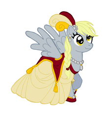 Size: 2768x3113 | Tagged: safe, artist:ironychan, derpy hooves, pegasus, pony, g4, clothes, dress, female, high res, mare, solo