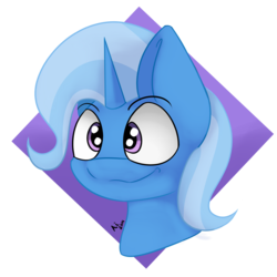 Size: 1280x1280 | Tagged: safe, artist:aidoodles, trixie, pony, unicorn, g4, female, mare, portrait, smiling, solo