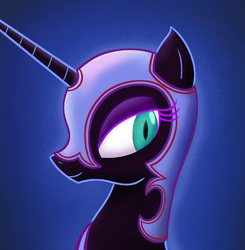 Size: 600x613 | Tagged: safe, artist:dr-waveband, nightmare moon, g4, female, solo