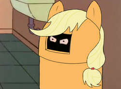 Size: 640x470 | Tagged: safe, artist:php8, edit, applejack, g4, male, the simpsons, trash can