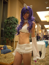 Size: 900x1200 | Tagged: safe, rarity, human, g4, belly button, cosplay, irl, irl human, onicon, photo