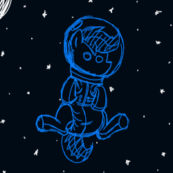 Size: 500x501 | Tagged: safe, artist:fillyscoots42, scootaloo, g4, animated, astronaut, diaper, female, floating, non-baby in diaper, poofy diaper, solo, space, spacesuit, weightlessness