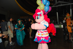 Size: 3872x2592 | Tagged: safe, pinkie pie, human, g4, cosplay, fursuit, high res, irl, irl human, photo