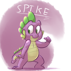 Size: 1024x1024 | Tagged: safe, artist:imsokyo, spike, dragon, daily life of spike, g4, male, partial background, solo, tumblr