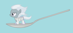 Size: 640x290 | Tagged: safe, artist:bootsyslickmane, silver spoon, earth pony, pony, g4, alternate hairstyle, animated, blinking, clothes, cloud, cloudy, costume, female, filly, flying, funny, funny as hell, hilarious in hindsight, marvel, marvel comics, missing accessory, silver spooner, silver surfer, solo, spoon, superhero
