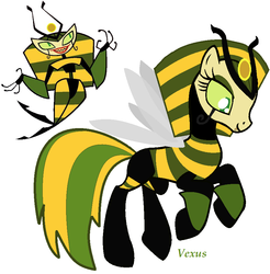 Size: 875x889 | Tagged: safe, robot, comparison, my life as a teenage robot, ponified, vexus