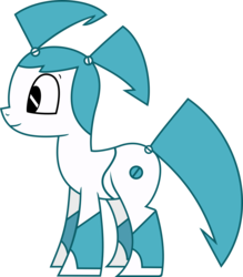 Size: 3000x3432 | Tagged: safe, artist:frankrt, pony, high res, jenny wakeman, my life as a teenage robot, ponified, simple background, solo, transparent background, vector