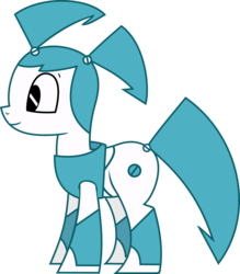 Size: 3000x3432 | Tagged: safe, artist:frankrt, pony, high res, jenny wakeman, my life as a teenage robot, ponified, simple background, solo, transparent background, vector