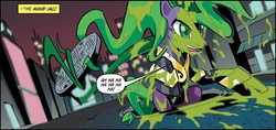 Size: 1400x661 | Tagged: safe, idw, mane-iac, g4, spoiler:comic, spoiler:comicannual2014, comic, dirty, filthy, laughing, sewage, sewer, slime