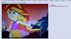 Size: 879x487 | Tagged: safe, sunset shimmer, equestria girls, g4, my little pony equestria girls: rainbow rocks, /mlp/, 4chan, 4chan screencap