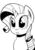 Size: 826x1169 | Tagged: safe, artist:darkhestur, rarity, pony, unicorn, g4, female, monochrome, solo