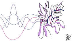 Size: 1280x732 | Tagged: dead source, safe, artist:php92, twilight sparkle, alicorn, pony, g4, female, mare, solo, twilight sparkle (alicorn), waveform